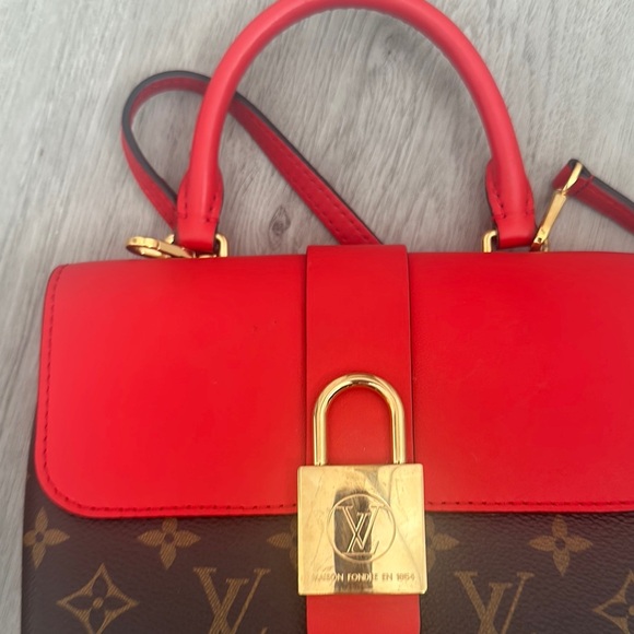 Louis Vuitton Red and Brown Satchel - Picture 16 of 16
